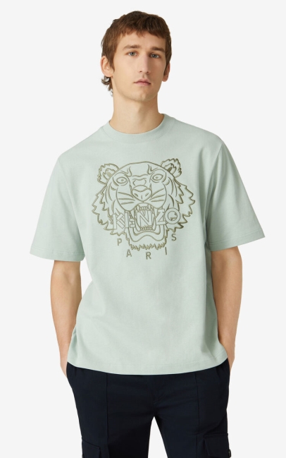 Kenzo Men Tiger Loose-fitting T-shirt Sage Green